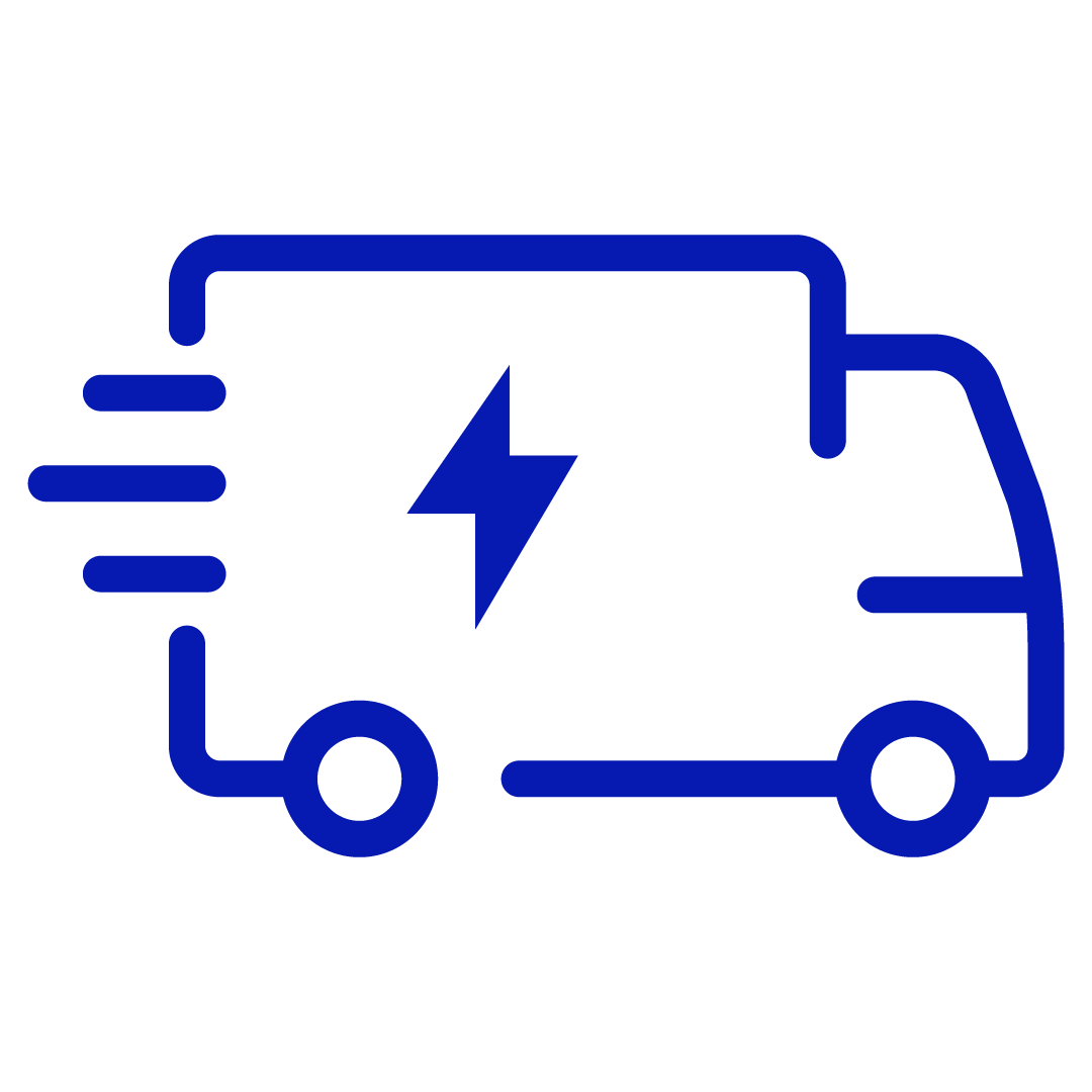 Sähköpakettiauto ikoni